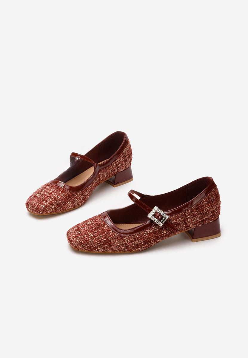 Γόβες με χαμηλό τακούνι Milina κοκκινο