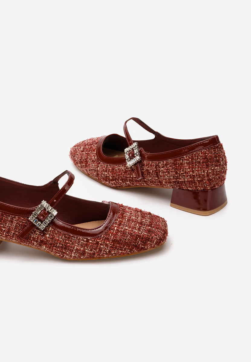 Γόβες με χαμηλό τακούνι Milina κοκκινο