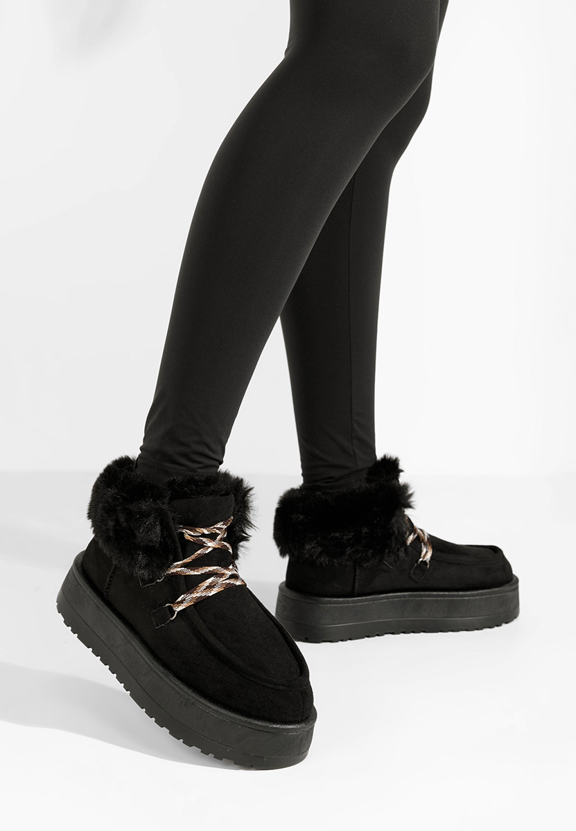 Mποτάκια πλατφόρμα Aseva V2 Μαύρα