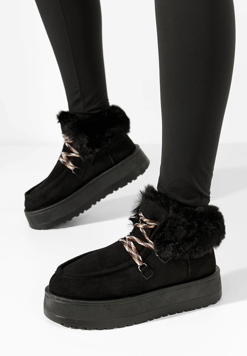 Mποτάκια πλατφόρμα Aseva V2 Μαύρα