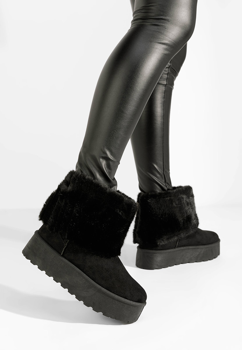 Μπότες τύπου UGG Lizabeth Μαύρα