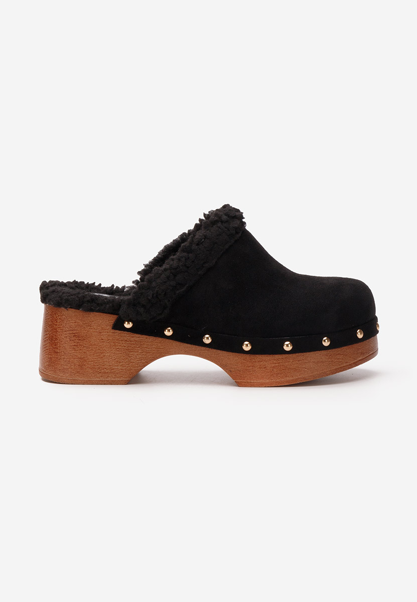 Mules με τακουνι Nancie μαύρα