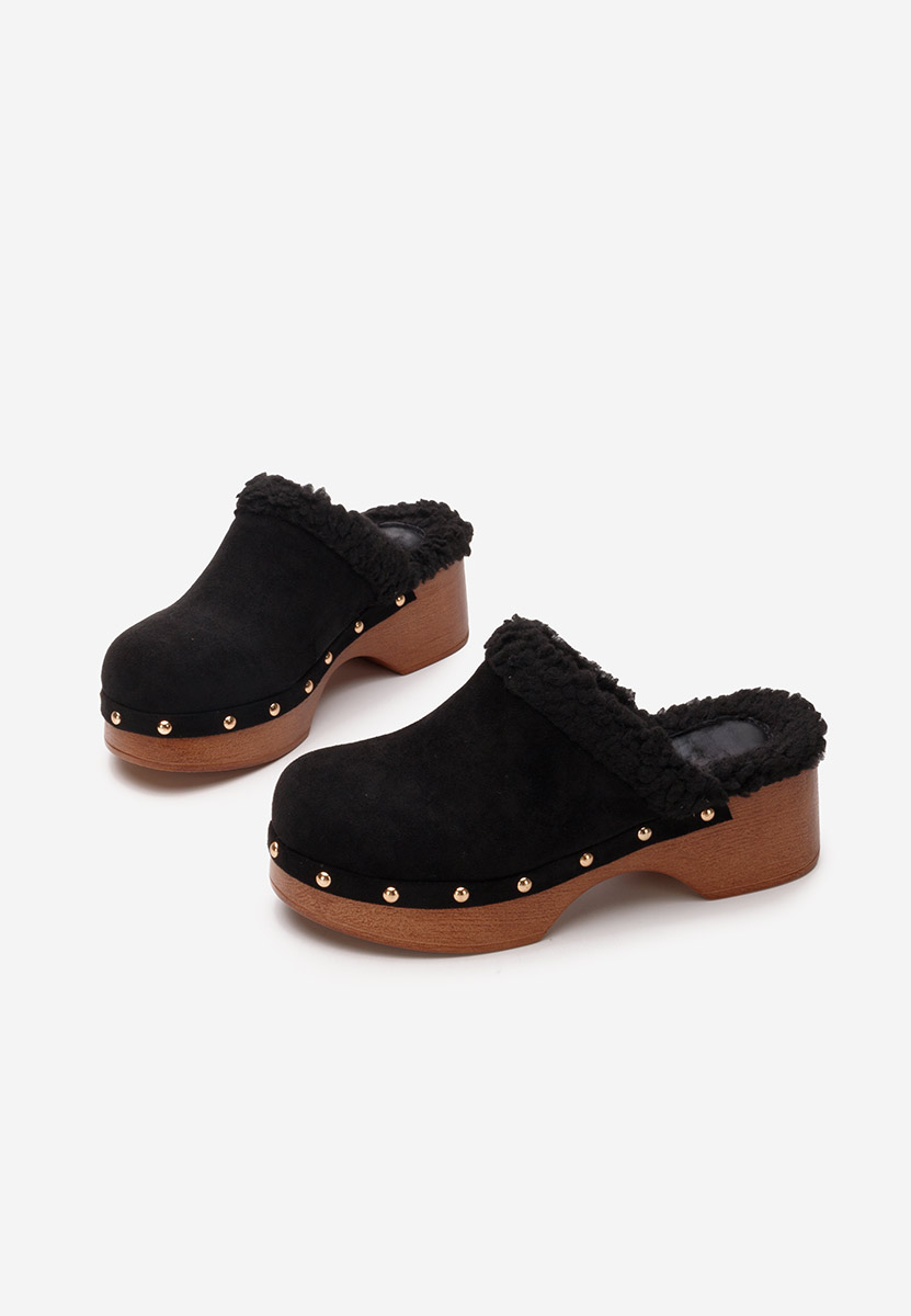 Mules με τακουνι Nancie μαύρα
