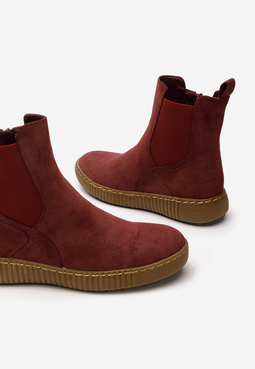 Μποτάκια Chelsea γυναικεία Sheela κοκκινα