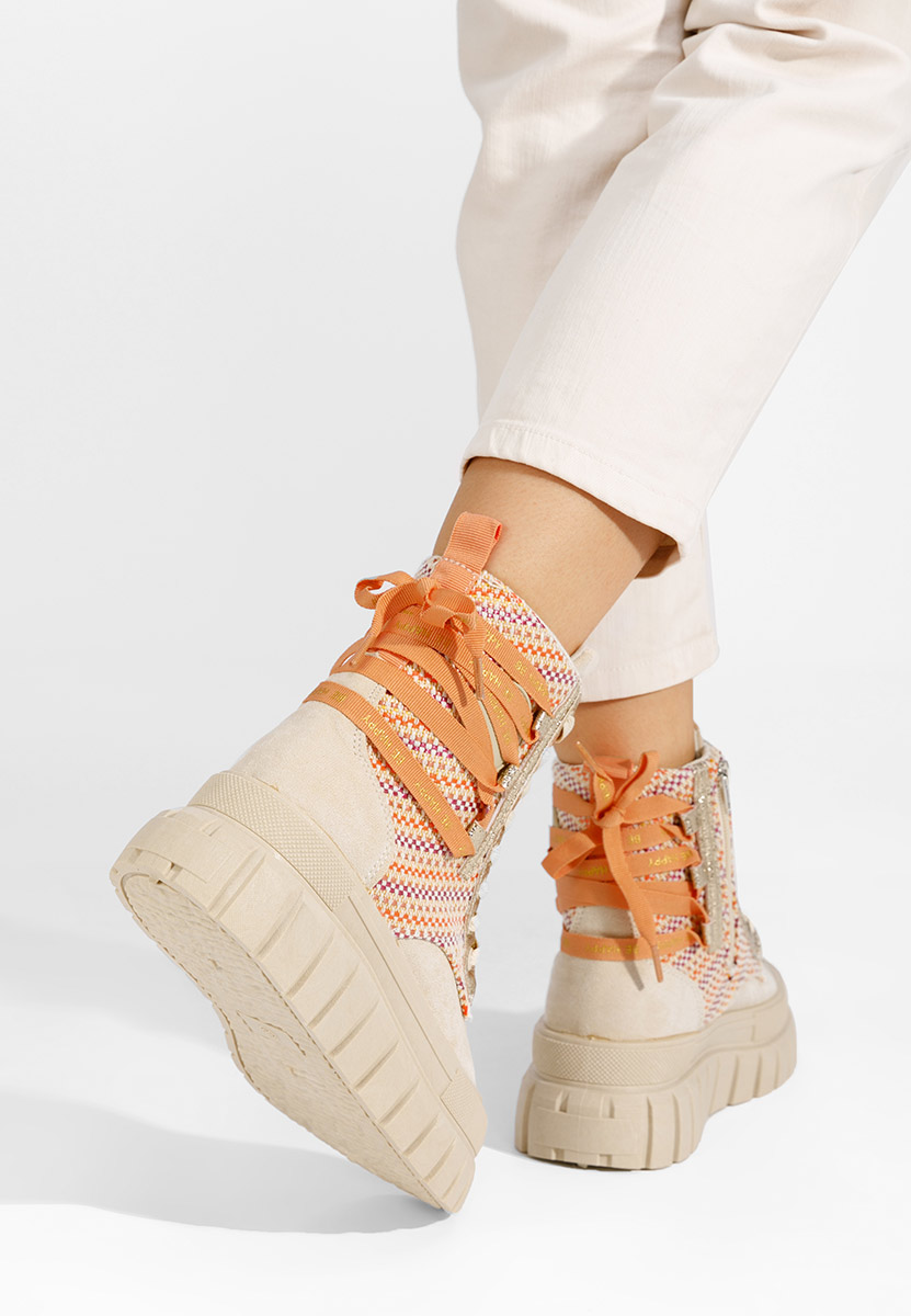 Γυναικεία μποτάκια Brenia μπεζ