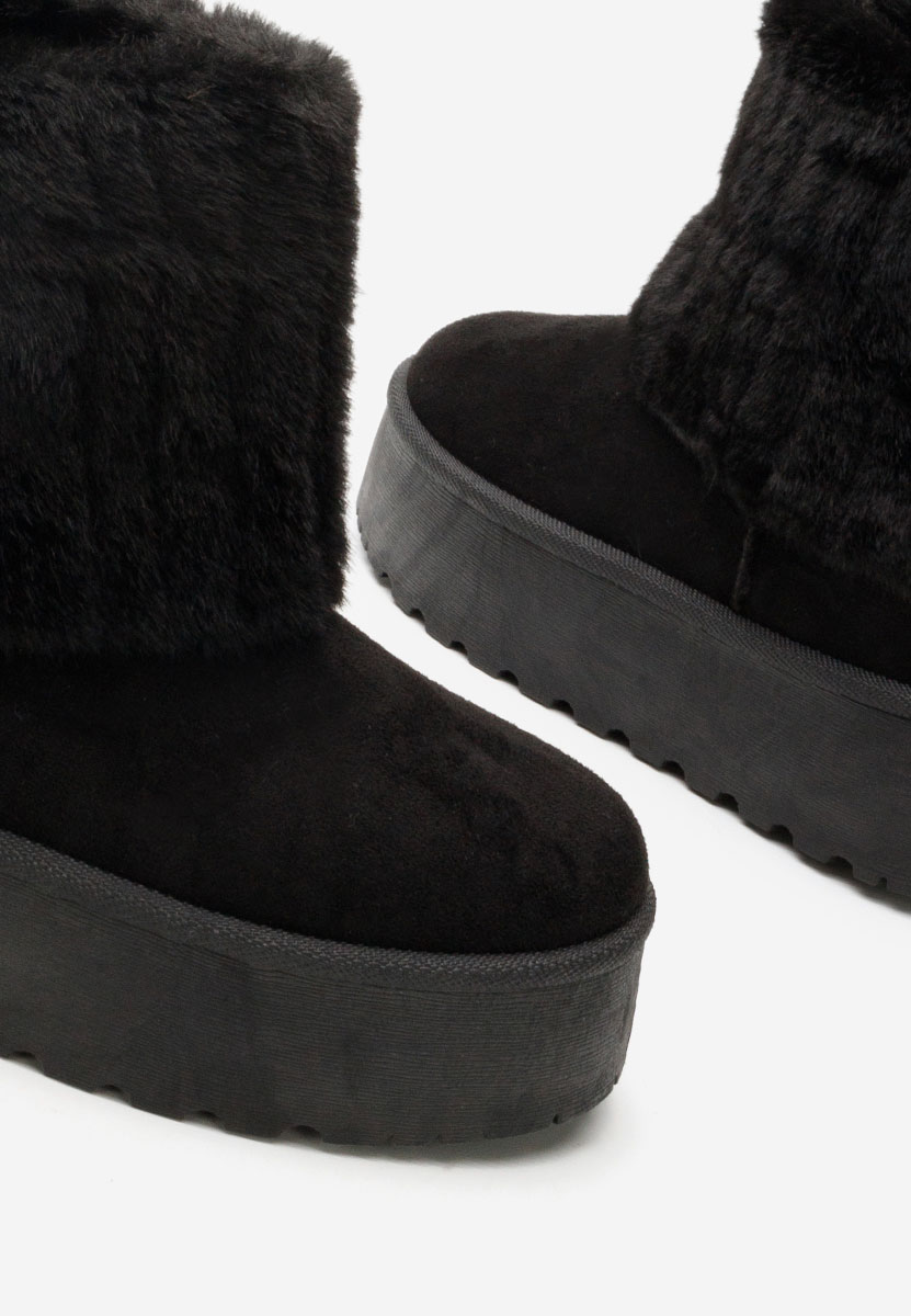 Μπότες τύπου UGG Lizabeth Μαύρα