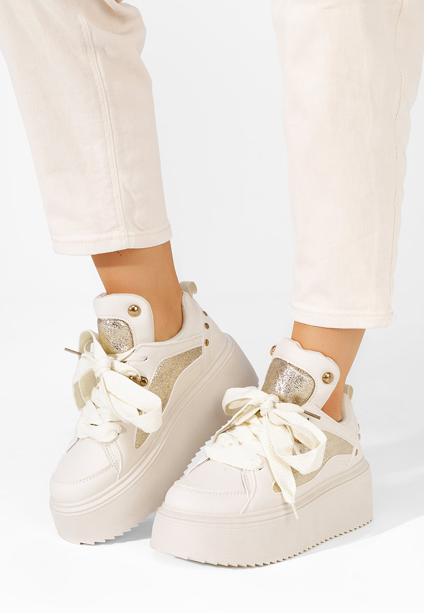 Sneakers με πλατφόρμα Litene μπεζ