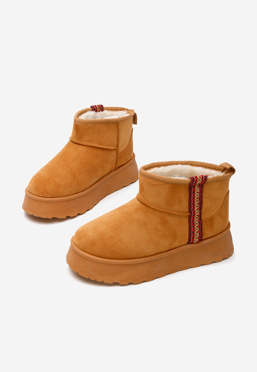 Mποτάκια πλατφόρμα Kristin ταμπά