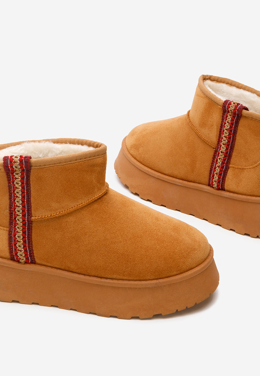 Mποτάκια πλατφόρμα Kristin ταμπά