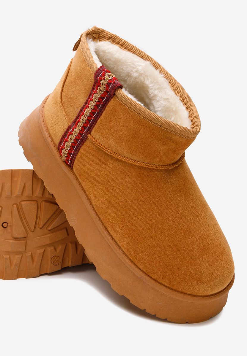 Mποτάκια πλατφόρμα Kristin ταμπά