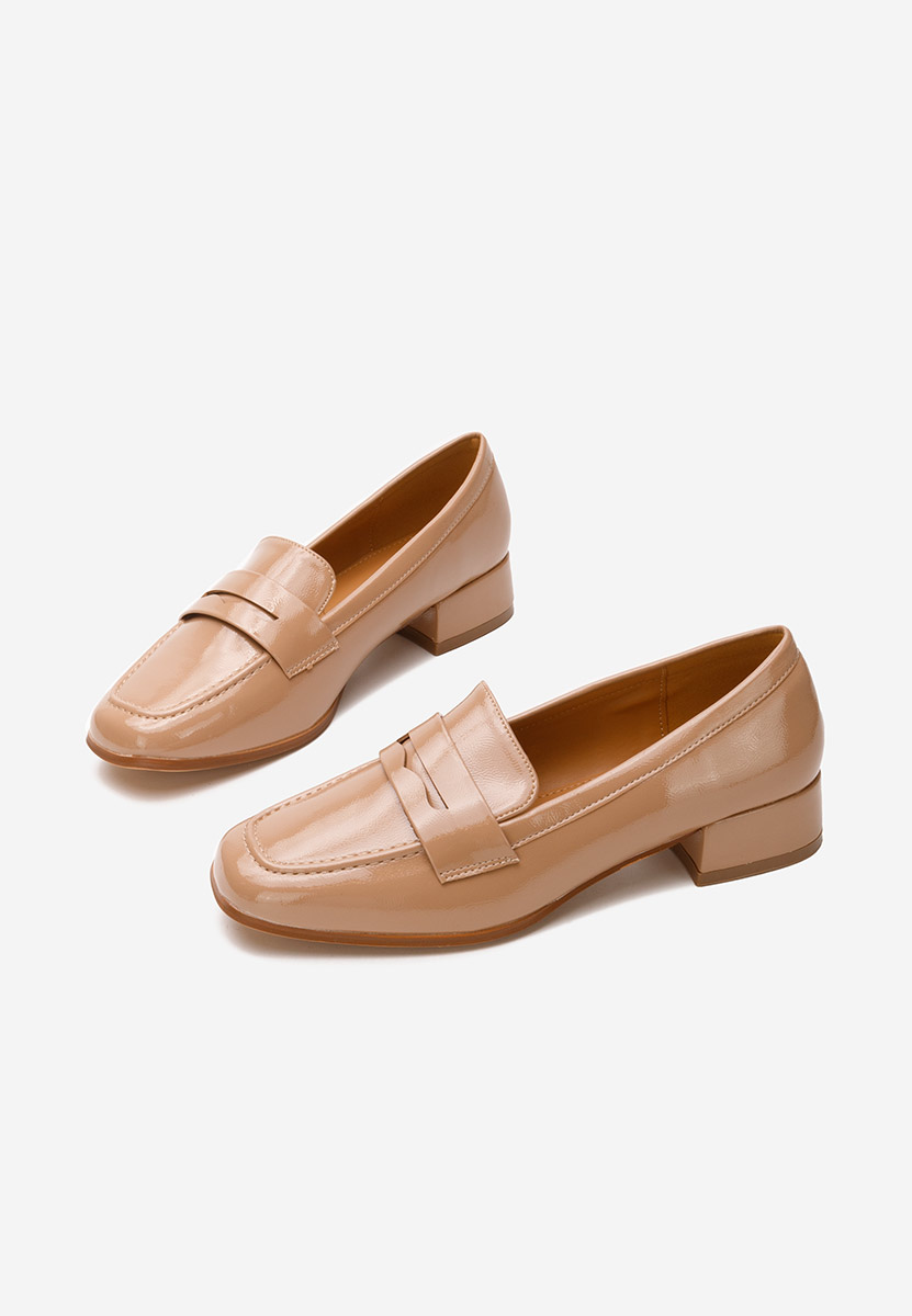 Loafers γυναικεια με τακουνι Kirada μπεζ