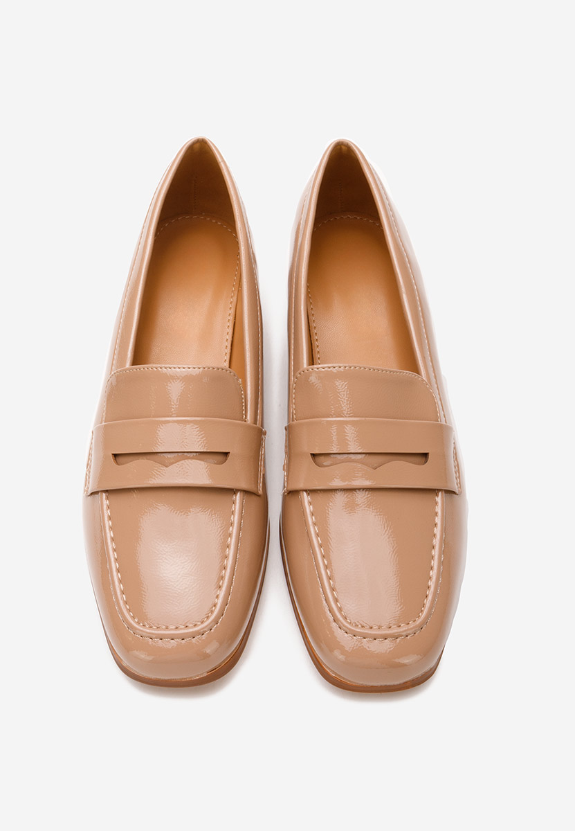 Loafers γυναικεια με τακουνι Kirada μπεζ