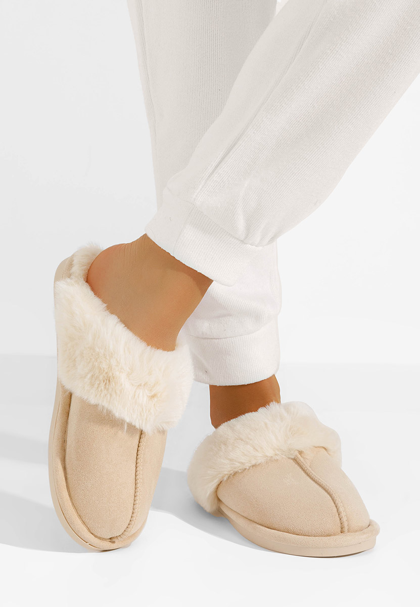 Παντοφλεσ γυναικειεσ χειμερινεσ Arielle μπεζ