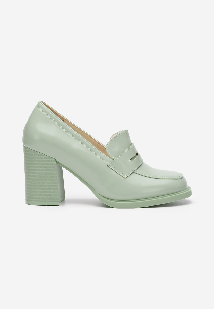 Loafers γυναικεια με τακουνι Odesia V4 πρασινο