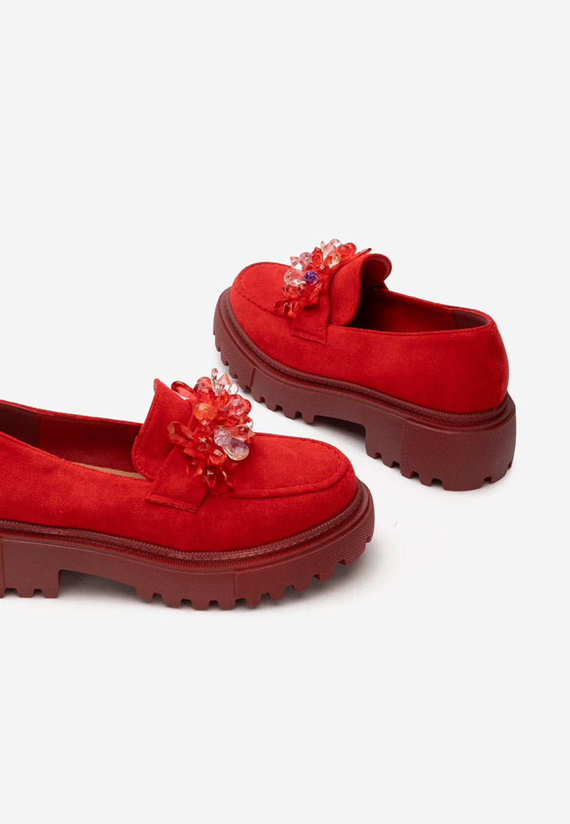Loafers γυναικεια Amilla κοκκινο