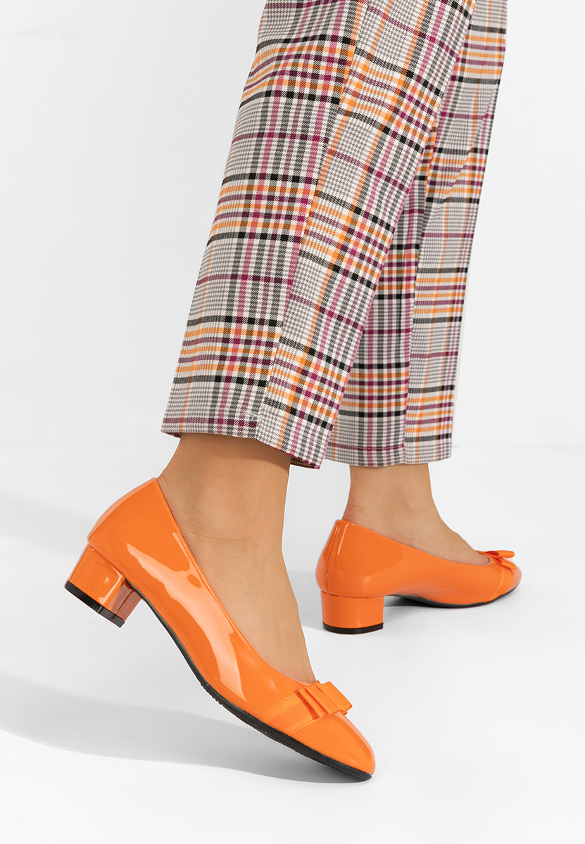 Γόβες με χαμηλό τακούνι Jacki V4 Πορτοκαλι