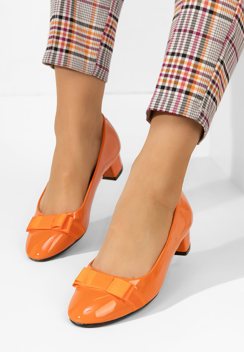 Γόβες με χαμηλό τακούνι Jacki V4 Πορτοκαλι