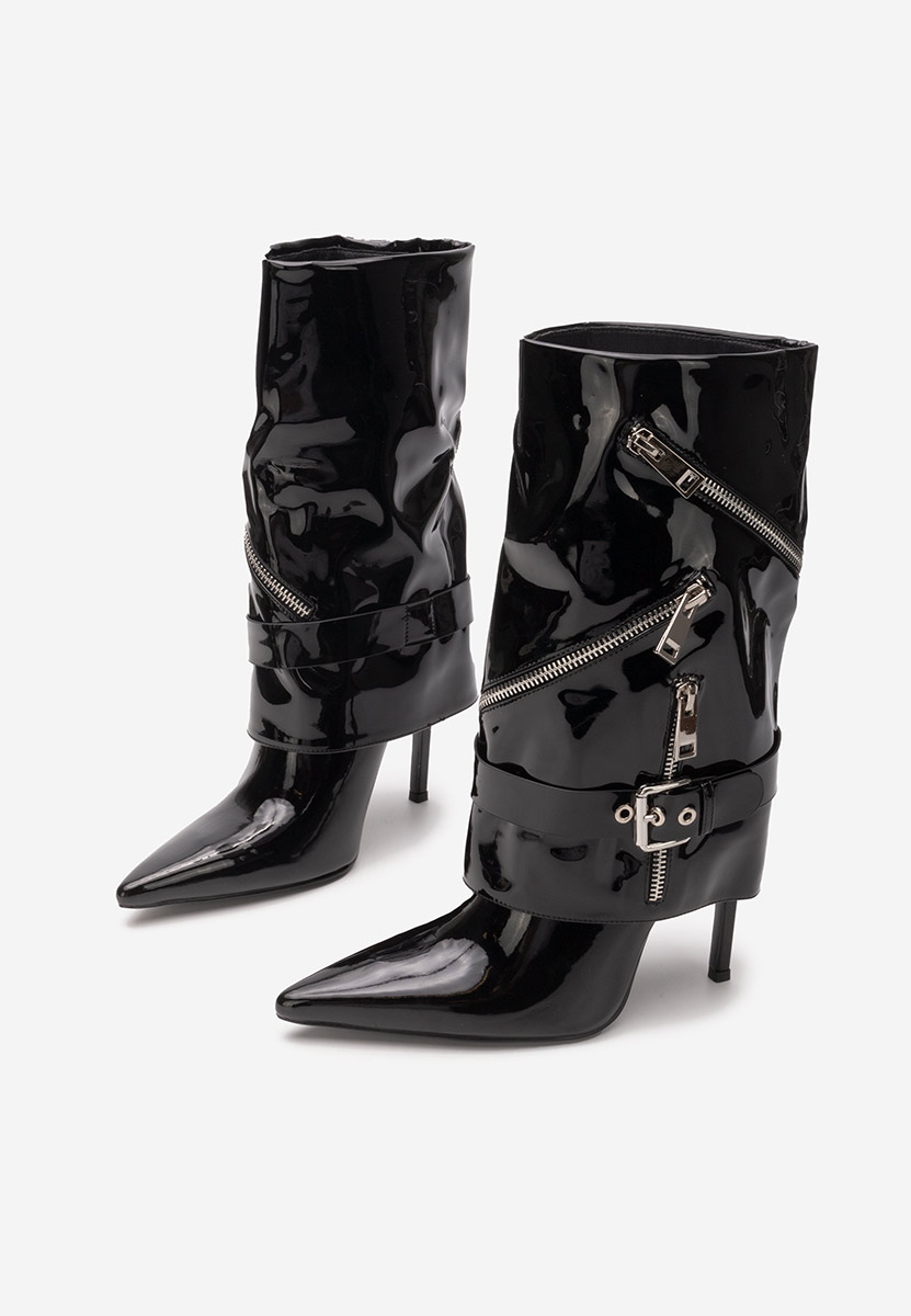 Μπότες με λεπτό τακούνι Radiancy Μαύρα