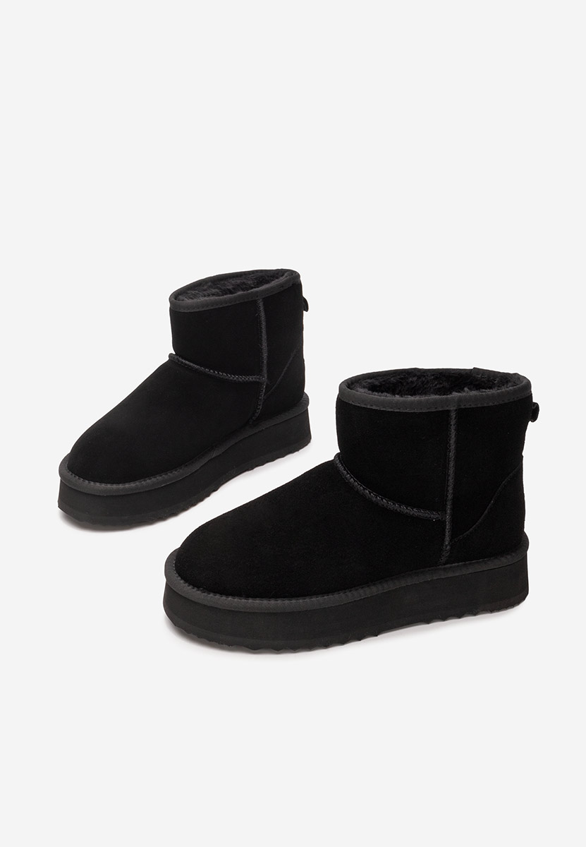 Μπότες τύπου UGG Elvera Μαύρα