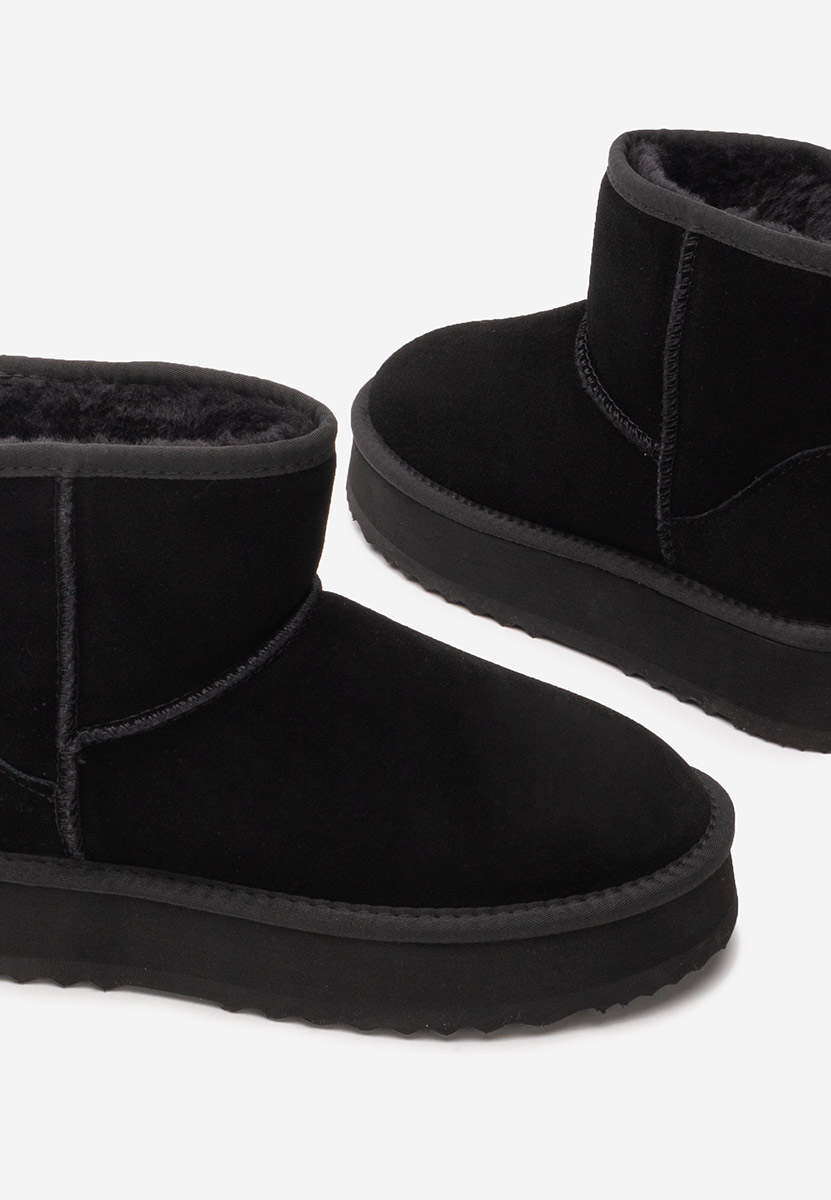 Μπότες τύπου UGG Elvera Μαύρα