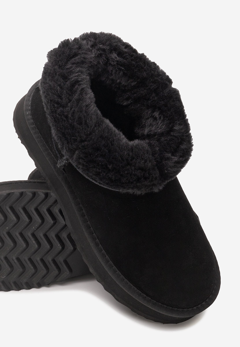 Μπότες τύπου UGG Elvera Μαύρα