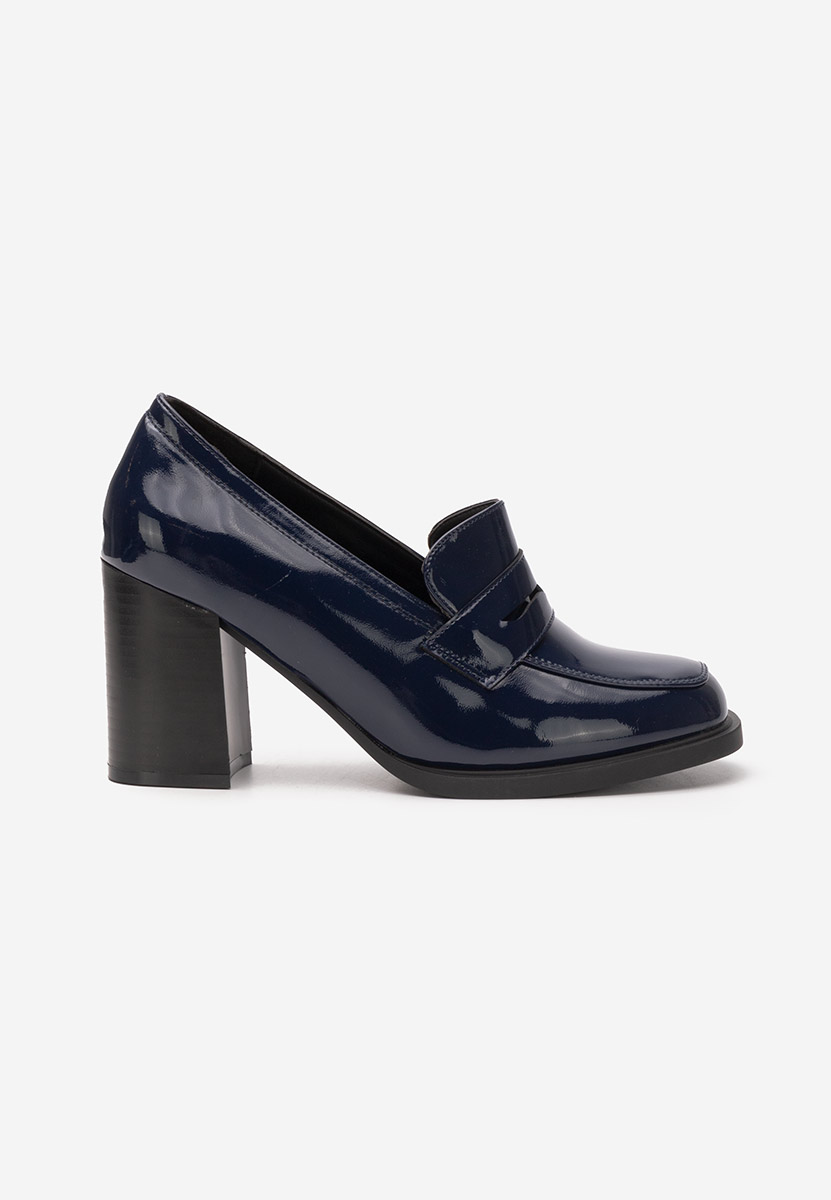 Loafers γυναικεια με τακουνι Odesia μπλε