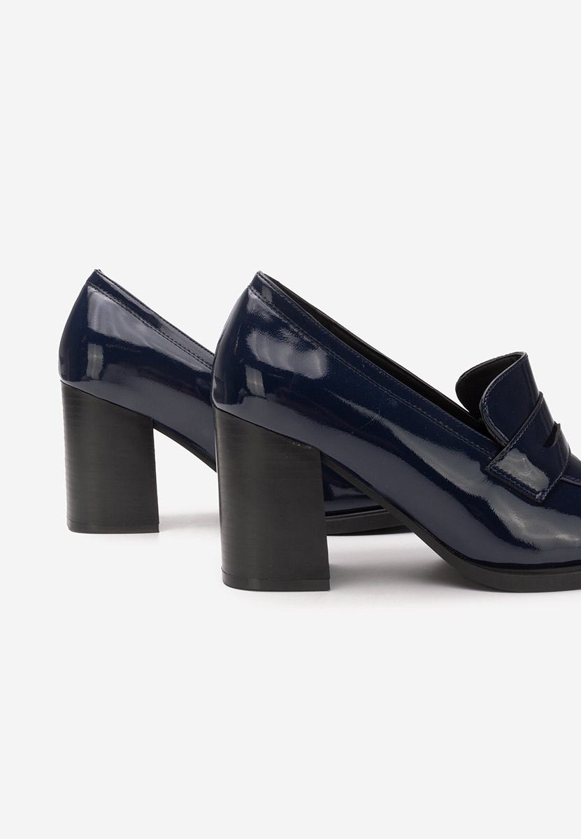 Loafers γυναικεια με τακουνι Odesia μπλε