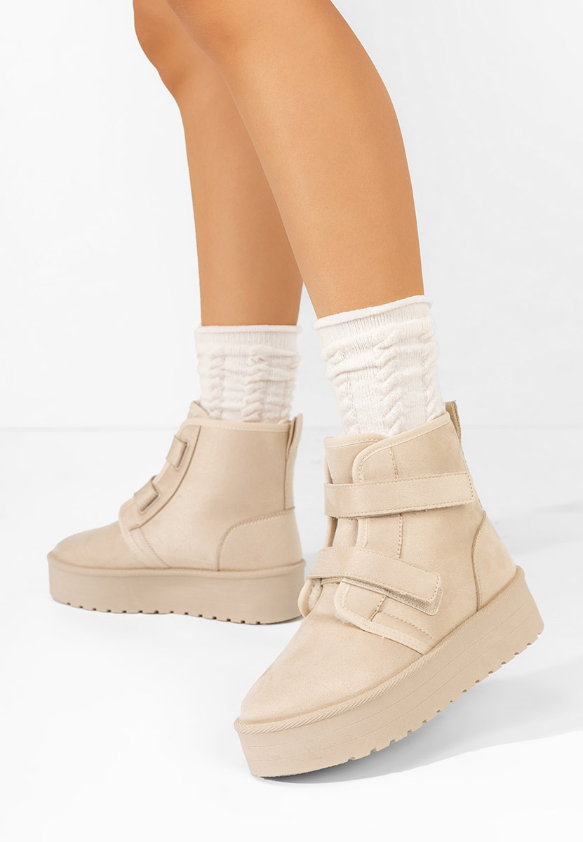 Mποτάκια πλατφόρμα Dagmar μπεζ