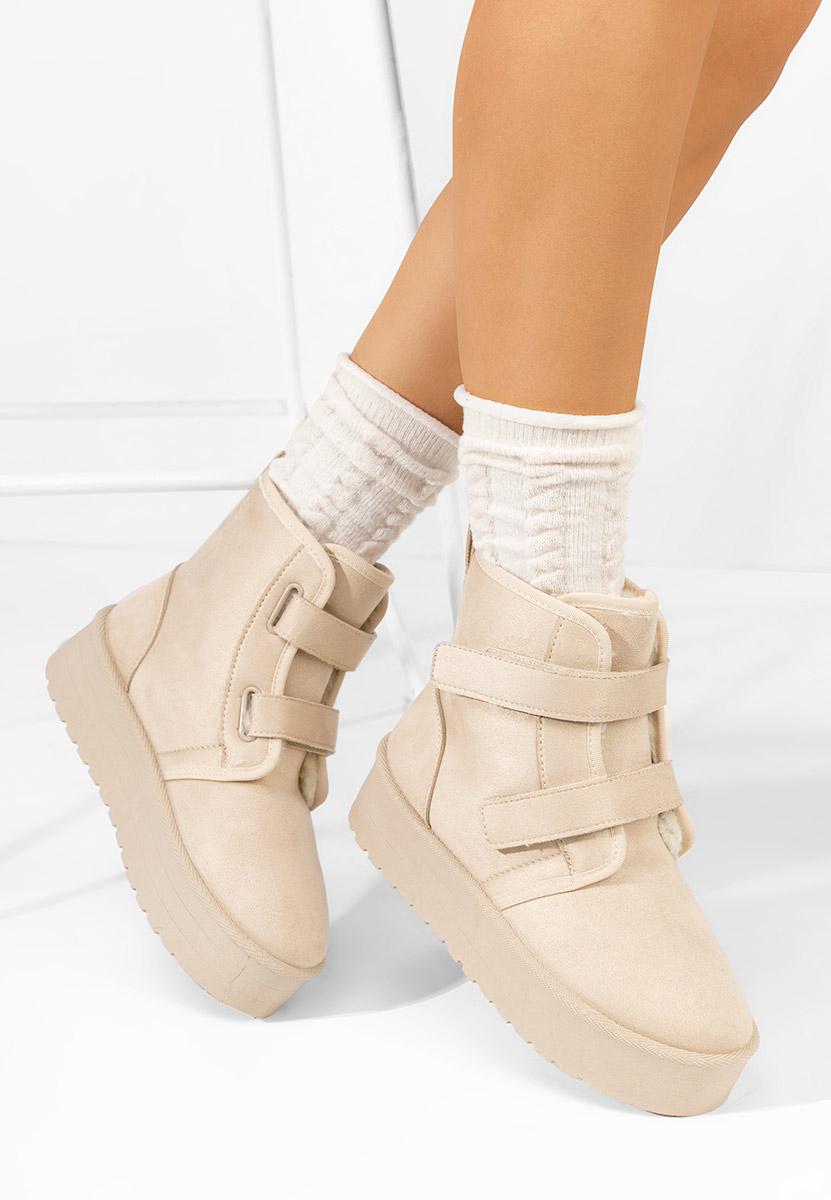 Mποτάκια πλατφόρμα Dagmar μπεζ