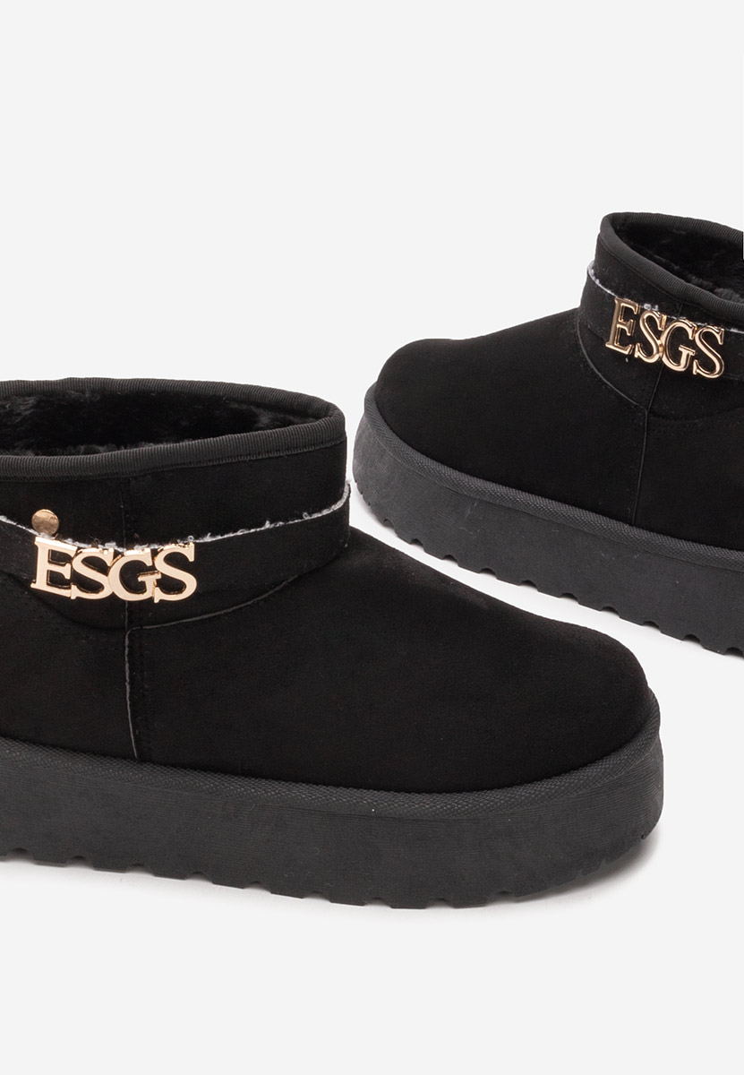 Μπότες τύπου UGG με πλατφόρμα Agnesa Μαύρα