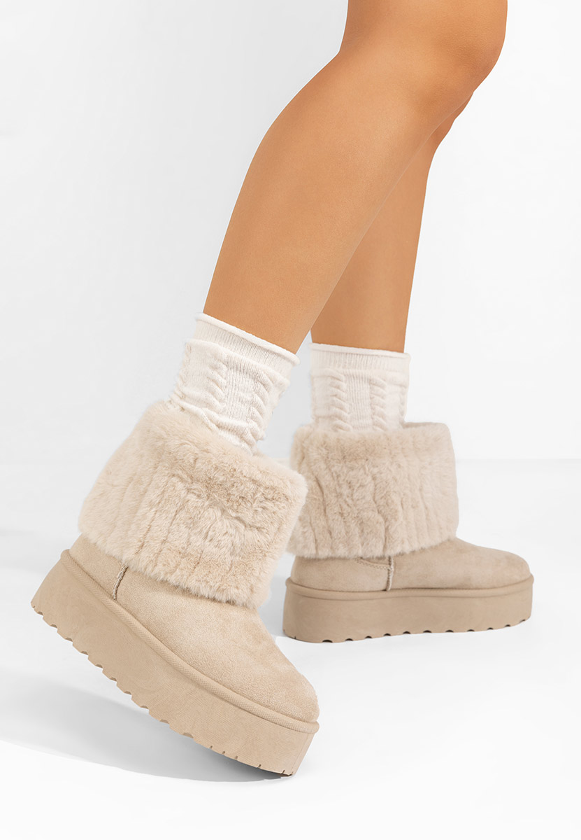 Μπότες τύπου UGG Catharine μπεζ