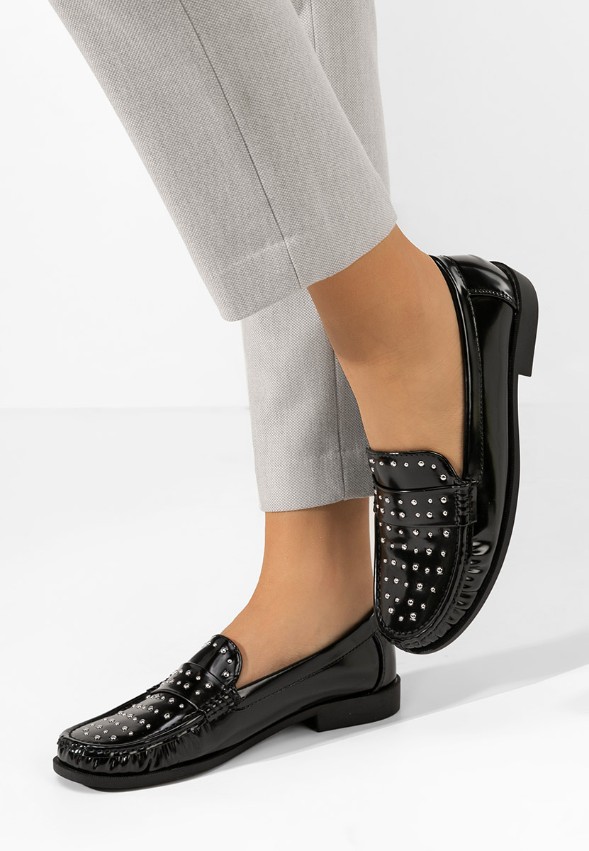 Μοκασίνια γυναικεια Preston μαύρα