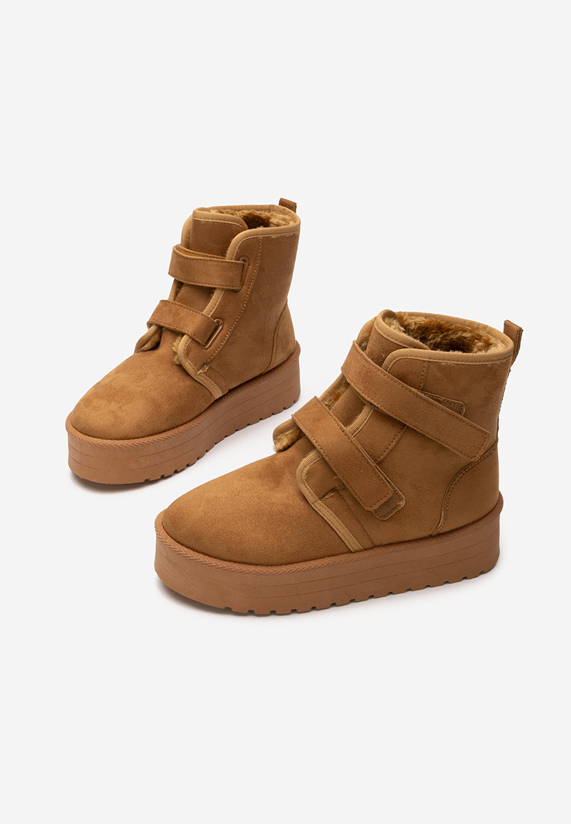 Mποτάκια πλατφόρμα Dagmar ταμπά