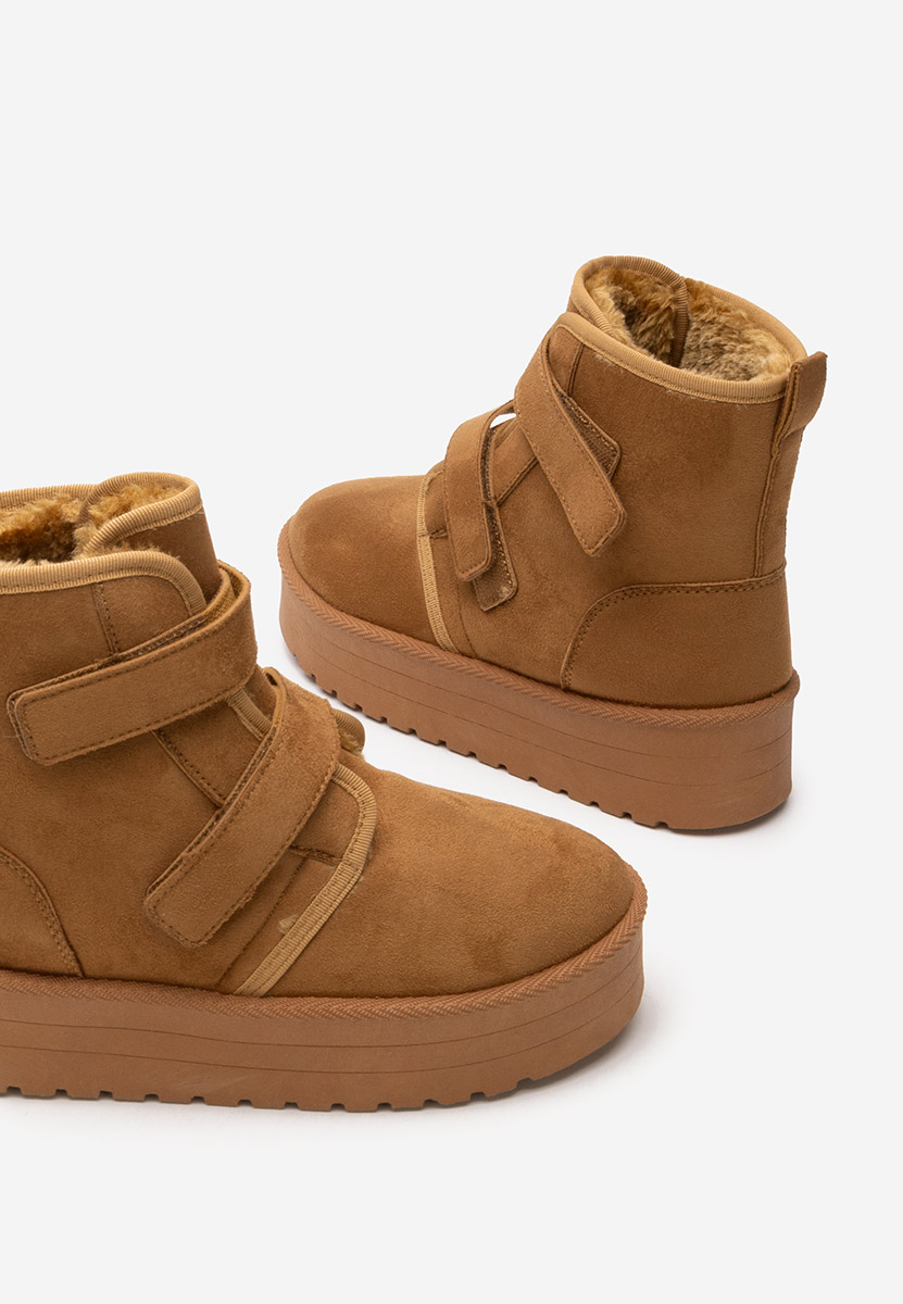 Mποτάκια πλατφόρμα Dagmar ταμπά