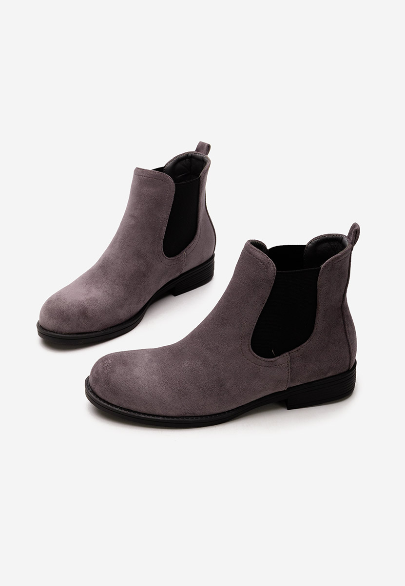 Μποτάκια Chelsea γυναικεία γκρι Zelmira