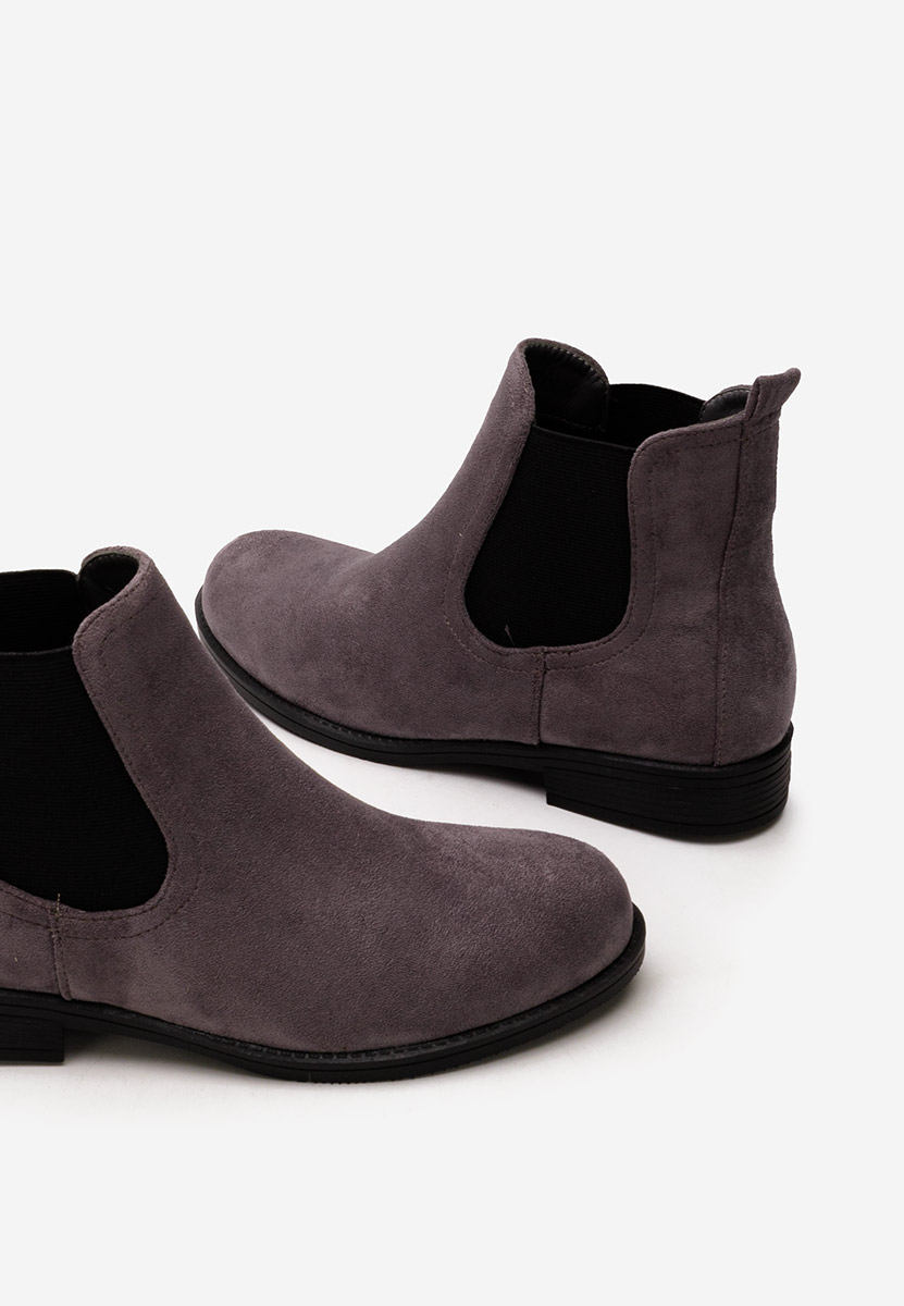 Μποτάκια Chelsea γυναικεία γκρι Zelmira