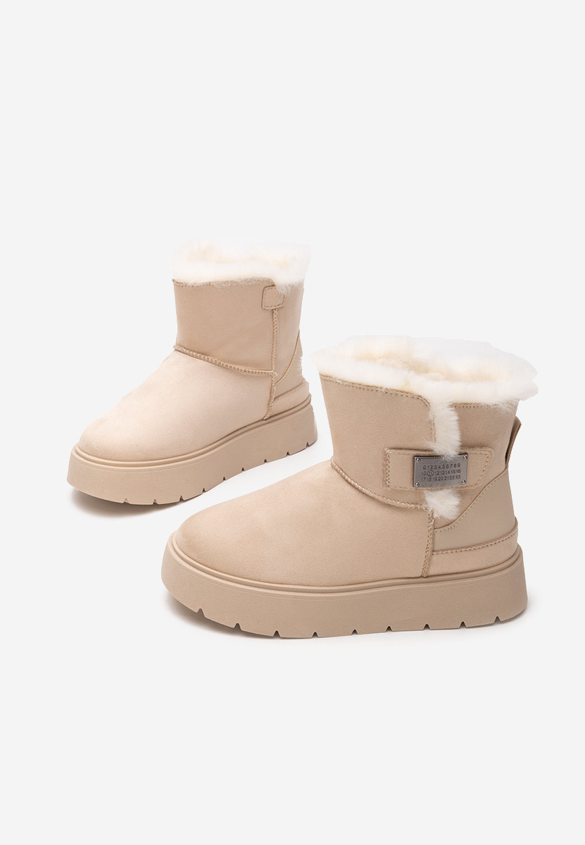 Μπότες τύπου UGG Natosha μπεζ Μπότες τύπου UGG Natosha μπεζ