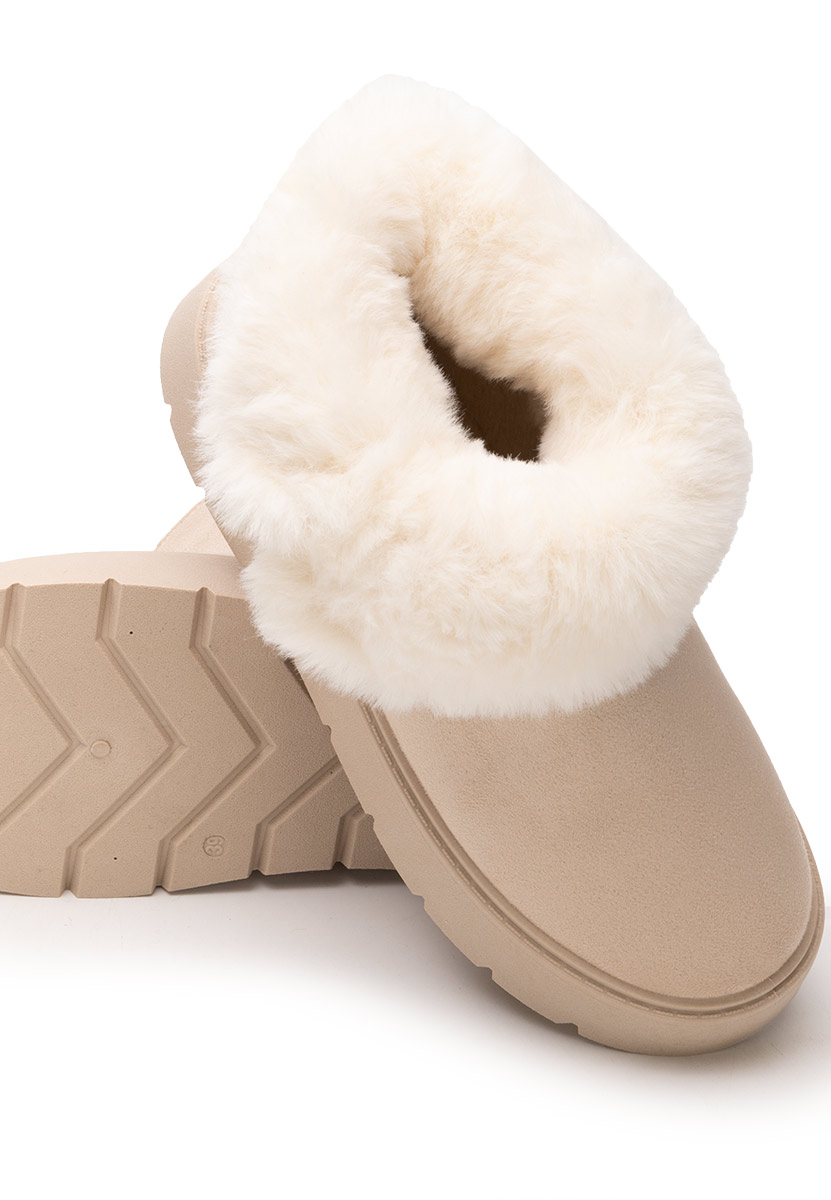 Μπότες τύπου UGG Natosha μπεζ Μπότες τύπου UGG Natosha μπεζ