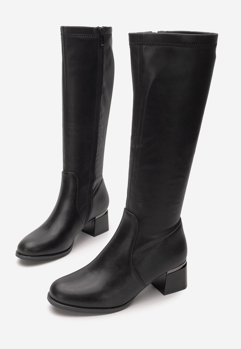 Μπότες με χοντρό τακούνι Lissette Μαύρα