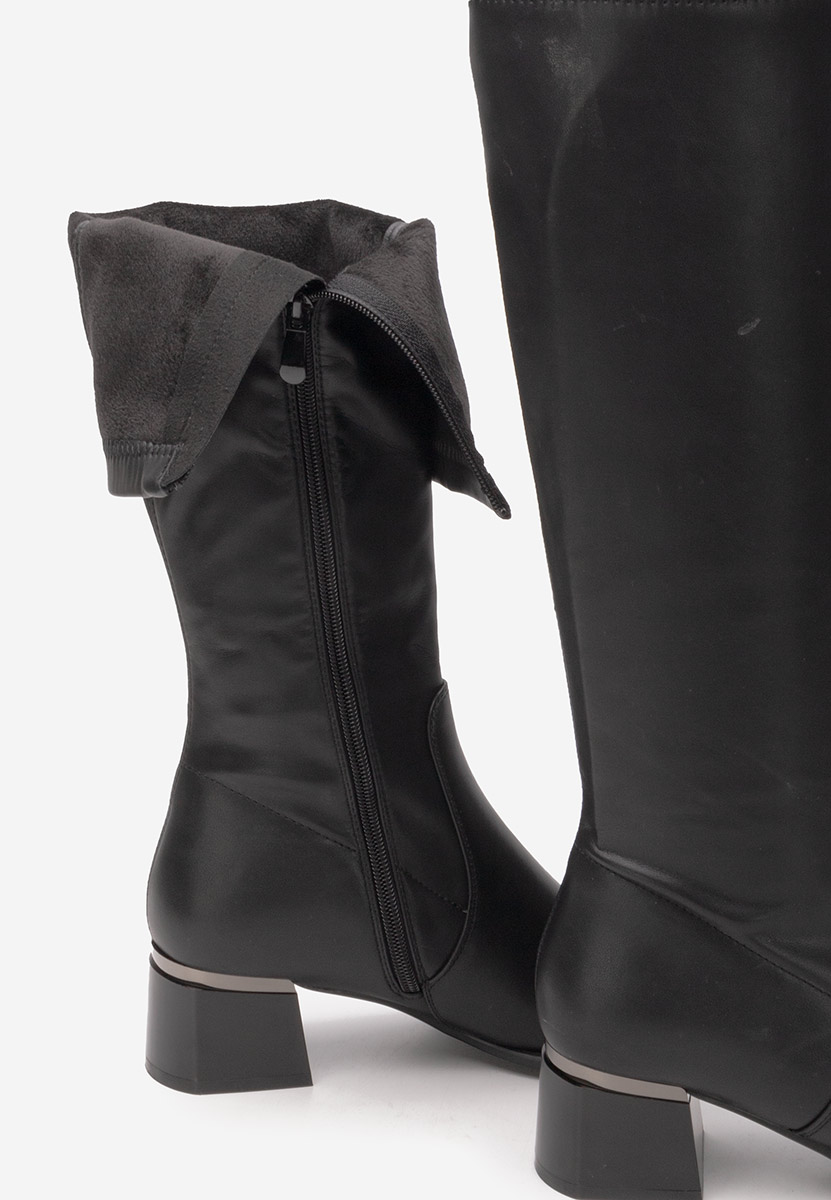 Μπότες με χοντρό τακούνι Lissette Μαύρα