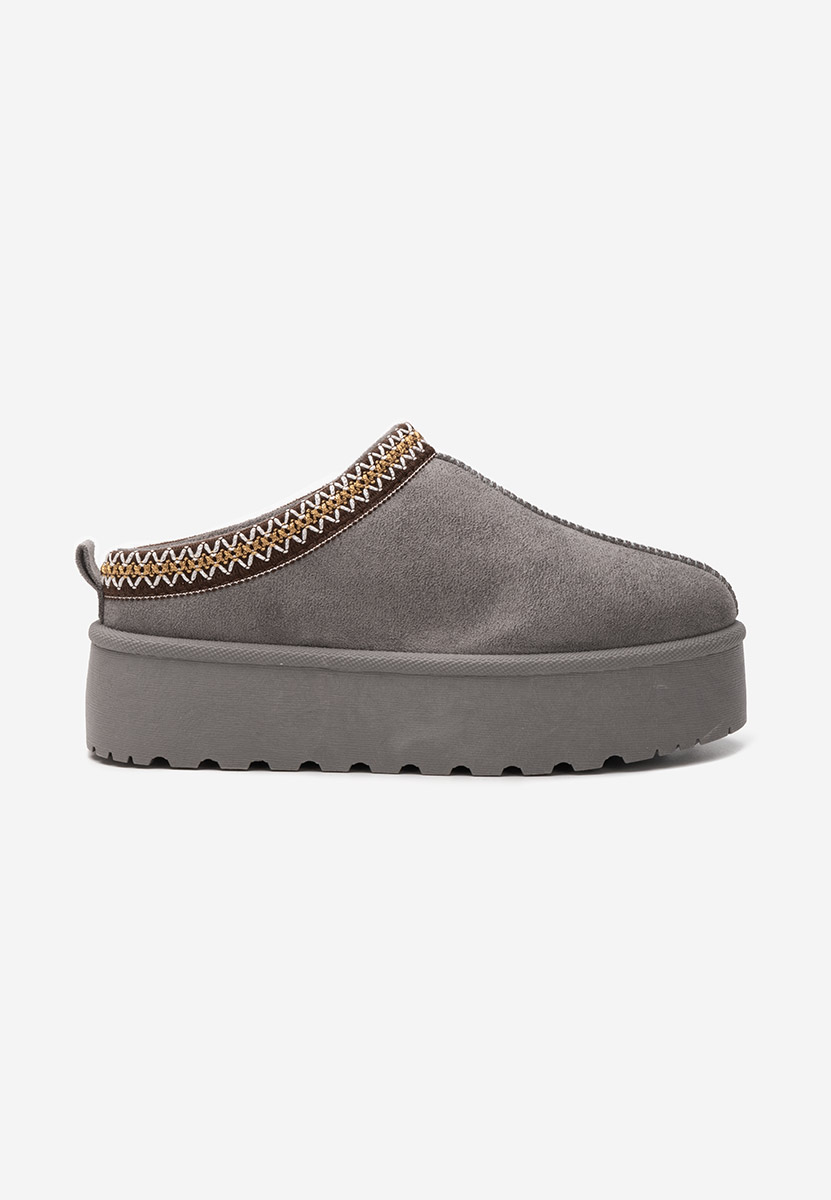 Παντόφλες με πλατφόρμα Comfy γκρι