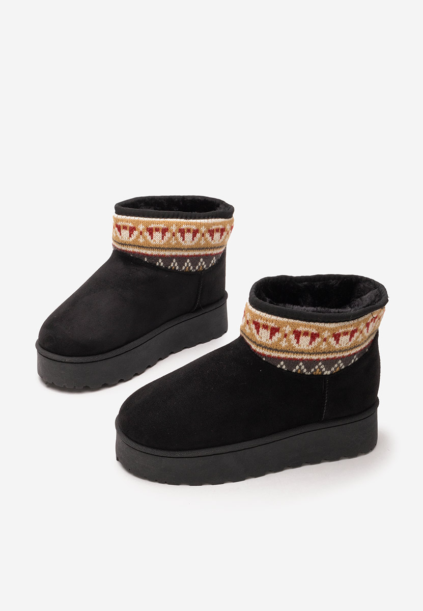 Μπότες τύπου UGG Joye Μαύρα