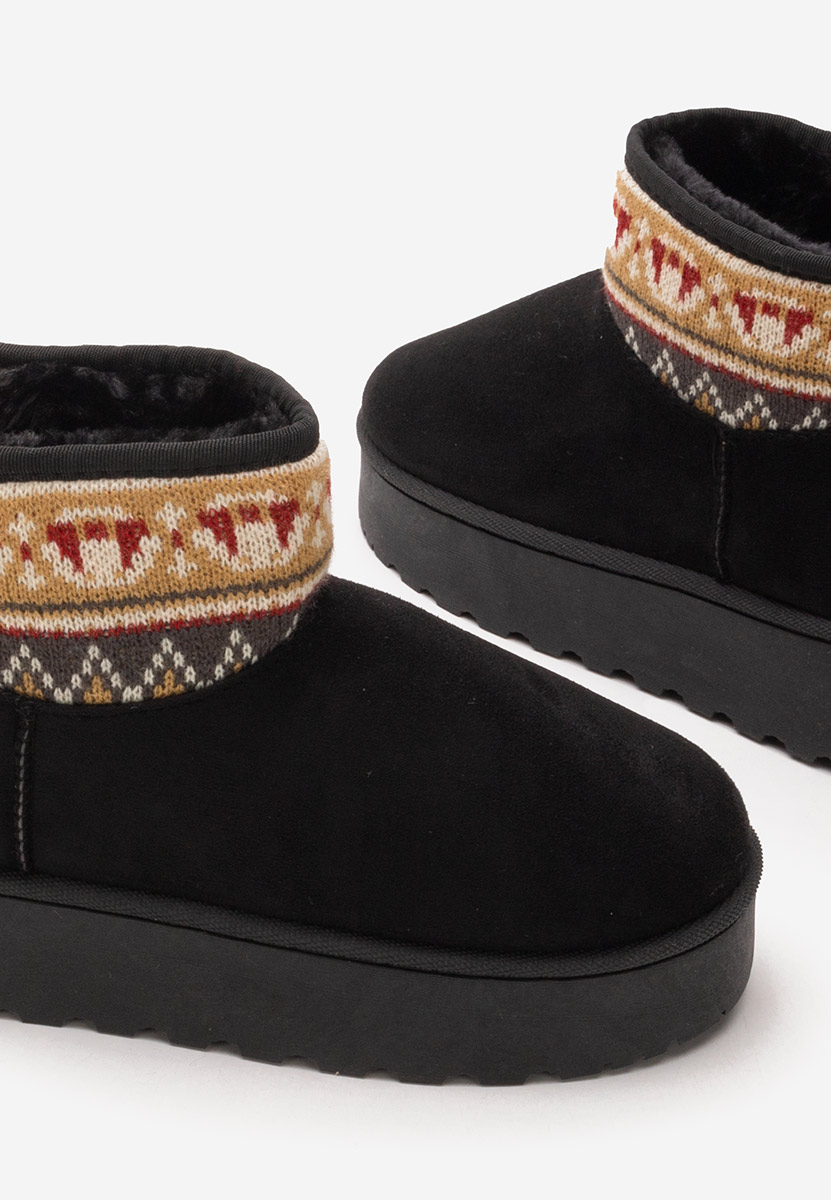 Μπότες τύπου UGG Joye Μαύρα