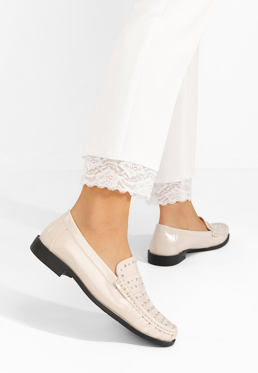 Μοκασίνια γυναικεια Preston μπεζ