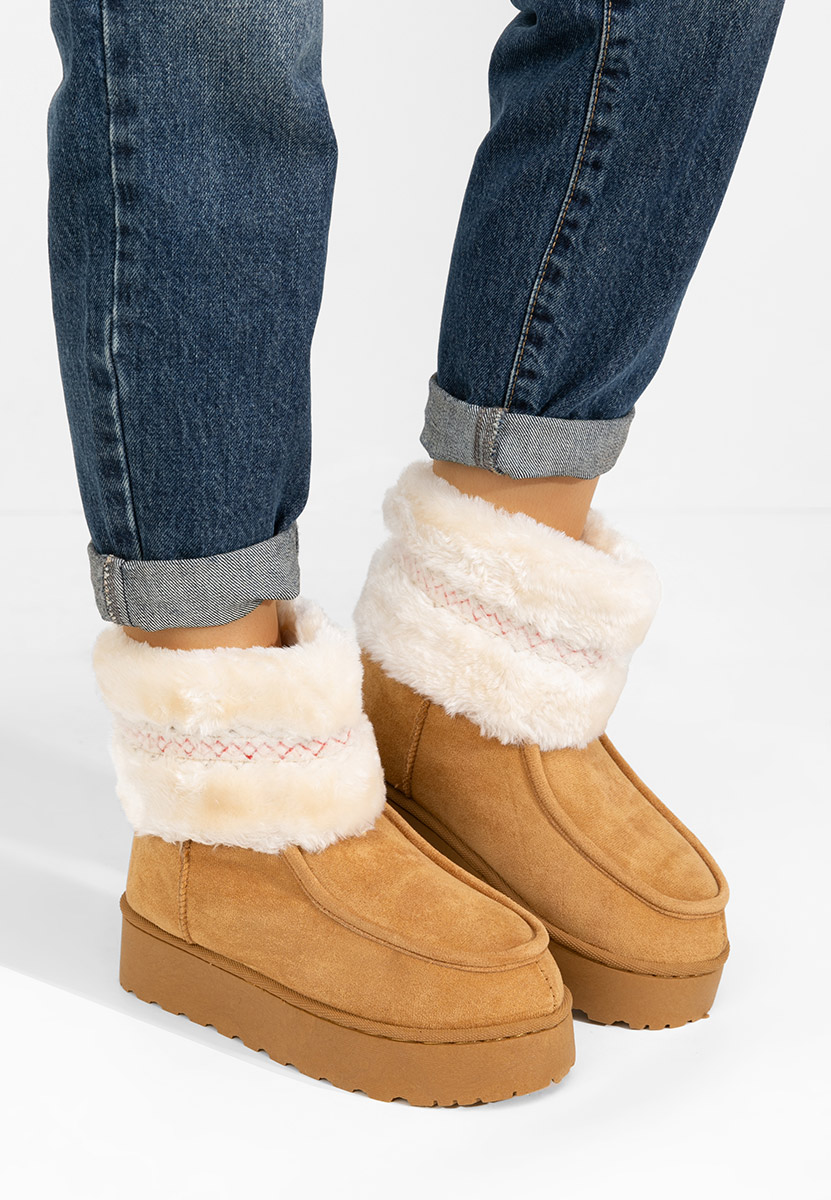 Mποτάκια πλατφόρμα Rosalyn ταμπά