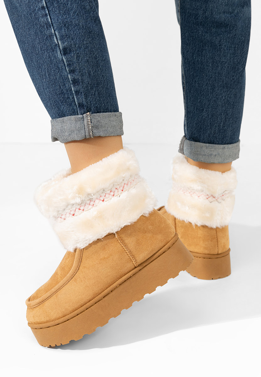 Mποτάκια πλατφόρμα Rosalyn ταμπά