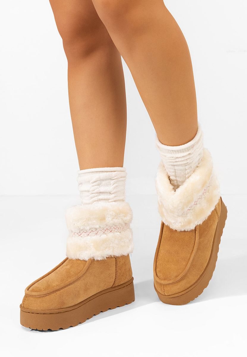 Mποτάκια πλατφόρμα Rosalyn ταμπά