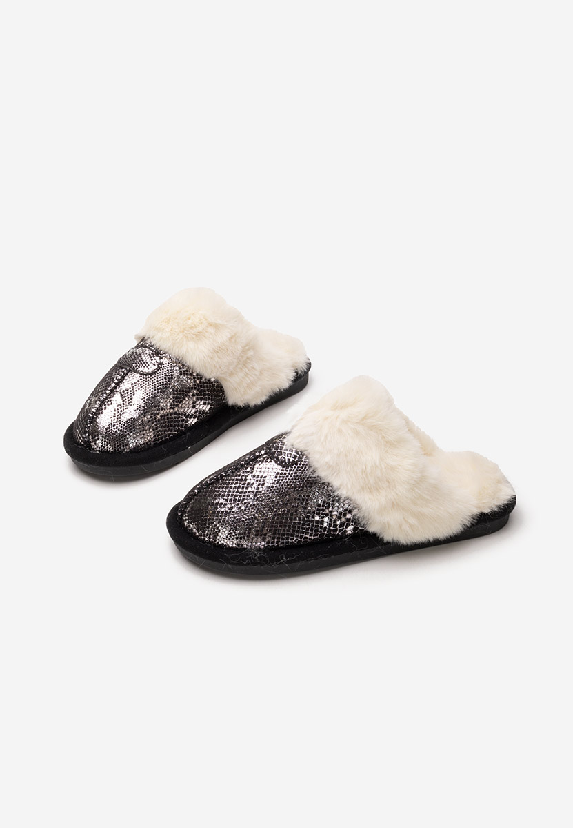 Παντοφλεσ γυναικειεσ χειμερινεσ Ashely μαύρα