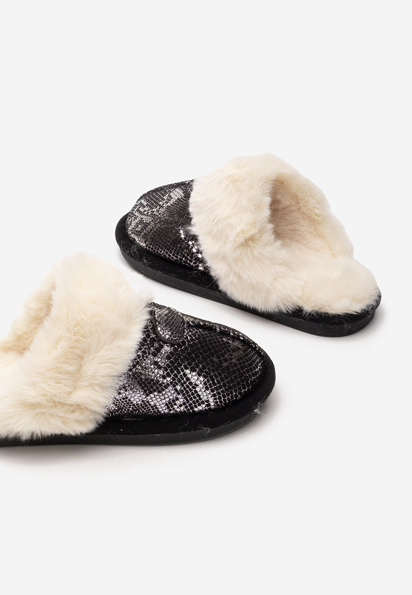 Παντοφλεσ γυναικειεσ χειμερινεσ Ashely μαύρα