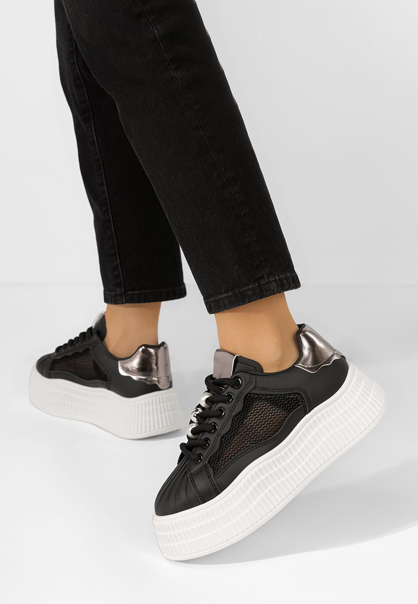 Sneakers με πλατφόρμα Particia μαύρα